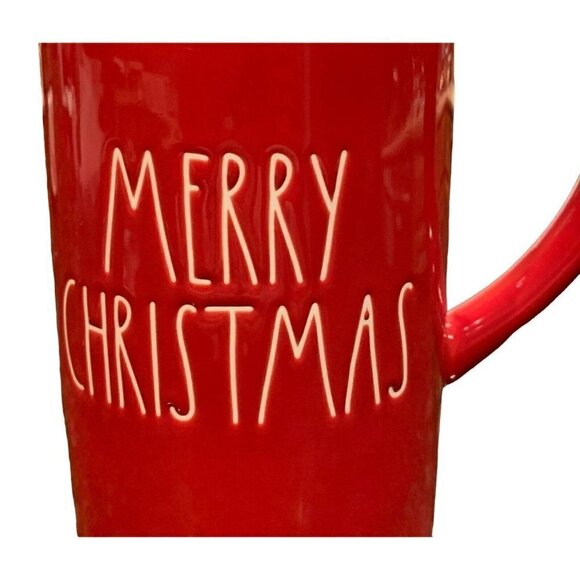 Rae Dunn MERRY CHRISTMAS Red Pitcher Vase Ceramic Holiday Home Decor Christmas - Picture 2 of 7